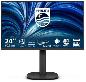 Монитор Philips 23.8" 24B2U3301 черный IPS LED 16:9 HDMI M/M матовая HAS Piv 300cd 178гр/178гр 1920x1080 120Hz DP FHD USB 5.72кг - купить недорого с доставкой в интернет-магазине