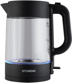 Чайник электрический Hyundai HYK-G7707 1.7л. 2200Вт графит корпус: стекло - купить недорого с доставкой в интернет-магазине