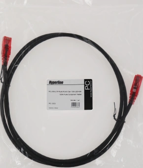 Патч-корд Hyperline PC-LPM-UTP-RJ45-RJ45-C5e-1.5M-LSZH-BK UTP RJ-45 вил.-вилка RJ-45 кат.5E 1.5м черный LSZH 24AWG - купить недорого с доставкой в интернет-магазине
