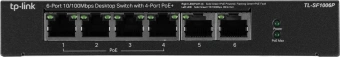 Коммутатор TP-Link TL-SF1006P (L2) 6x100Мбит/с 4PoE+ 67W неуправляемый - купить недорого с доставкой в интернет-магазине