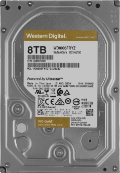 Жесткий диск WD SATA-III 8TB WD8005FRYZ Server Gold 512E (7200rpm) 256Mb 3.5" - купить недорого с доставкой в интернет-магазине
