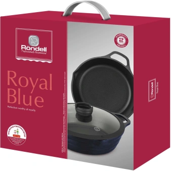 Сотейник Rondell Royal Blue RDA-1547 d=28см (с крышкой) синий - цена, купить или заказать с доставкой в интернет-магазине Сотейник Rondell Royal Blue RDA-1547 d=28см (с крышкой) синий - купить недорого с доставкой в интернет-магазине