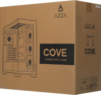 Корпус Azza Cove черный без БП ATX 6x120mm 2x140mm 1xUSB2.0 1xUSB3.0 audio bott PSU - купить недорого с доставкой в интернет-магазине