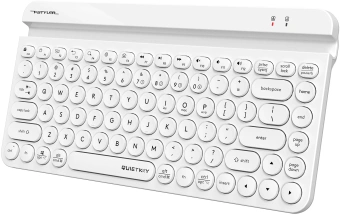Клавиатура A4Tech FBK30 белый USB беспроводная BT/Radio slim Multimedia (FBK30 WHITE) - купить недорого с доставкой в интернет-магазине