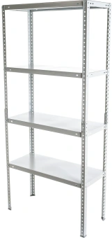 Стеллаж Практик MS Standart 160KD/70x30/4 пол.:4 разборная 1600x700x300мм серый (S24099023402) - купить недорого с доставкой в интернет-магазине