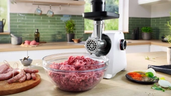 Мясорубка Bosch MFWS609W 2100Вт белый/черный - купить недорого с доставкой в интернет-магазине