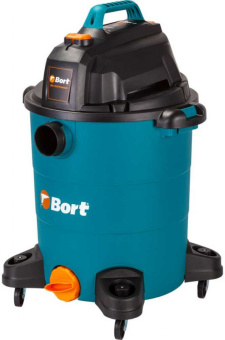 Строительный пылесос Bort BSS-1530-Premium 1500Вт (уборка: сухая/влажная) синий - купить недорого с доставкой в интернет-магазине