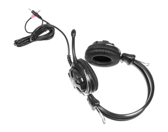 Наушники с микрофоном A4Tech HS-28 черный 2.2м накладные оголовье (HS-28 (BLACK+GREY)) - купить недорого с доставкой в интернет-магазине