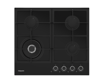 Газовая варочная поверхность Hotpoint HGSL 62 F/BK черный - купить недорого с доставкой в интернет-магазине