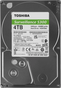 Жесткий диск Toshiba SATA-III 4TB HDWT840UZSVA Surveillance S300 (5400rpm) 256Mb 3.5" - купить недорого с доставкой в интернет-магазине
