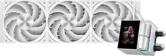 Система водяного охлаждения PcCooler DS360 Display Soc-AM5/AM4/1200/1700/1851 белый 4-pin Al LCD 310W Ret (DS360-WHNWXY-GL) - купить недорого с доставкой в интернет-магазине