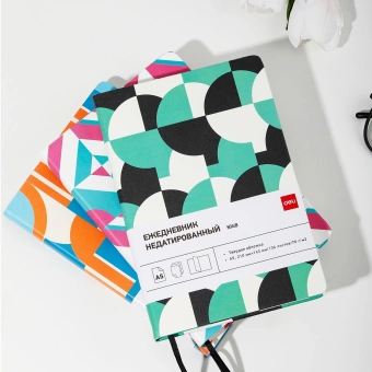 Ежедневник Deli COLORING CN148 A5 обложка картон 136стр. зеленый - купить недорого с доставкой в интернет-магазине