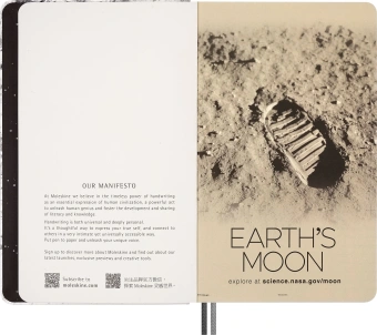 Блокнот Moleskine LIMITED EDITION NASA-INSPIRED SKNTBHL7063S1 Large 130х210мм 176стр. линейка серебристый Moon - купить недорого с доставкой в интернет-магазине