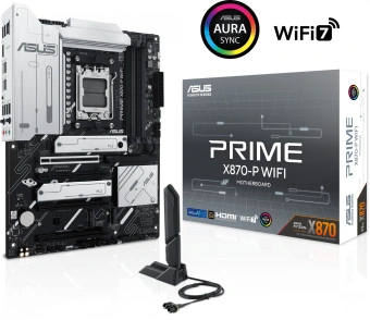 Материнская плата Asus PRIME X870-P WIFI SocketAM5 AMD X870 4xDDR5 ATX AC`97 8ch(7.1) 2.5Gg RAID+HDMI - купить недорого с доставкой в интернет-магазине