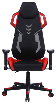 Кресло игровое Cactus CS-CHR-090BLR черный/красный эко.кожа/сетка крестов. нейлон - купить недорого с доставкой в интернет-магазине