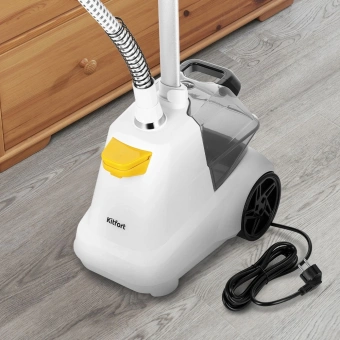 Отпариватель напольный Kitfort КТ-9155 2200Вт белый/черный - купить недорого с доставкой в интернет-магазине