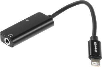 Переходник аудио Premier AWEI lightning/Jack 3.5 (f) 0.1м. черный (CL-121) - купить недорого с доставкой в интернет-магазине