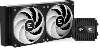 Система водяного охлаждения Zalman Alpha2 A24 ARGB Soc-AM5/AM4/1200/1700/1851 черный 4-pin 29.7dB Al+Cu LCD 320W 2000gr Ret (ALPHA2 A24 BLACK) - купить недорого с доставкой в интернет-магазине