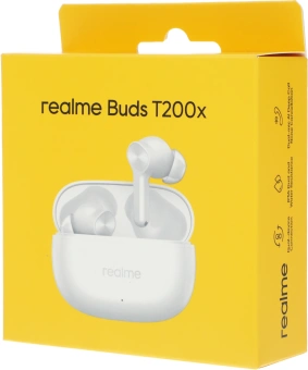 Гарнитура внутриканальные Realme Buds T200x белый беспроводные bluetooth в ушной раковине (6941764471900) - купить недорого с доставкой в интернет-магазине