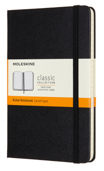 Блокнот Moleskine CLASSIC QP050 Medium 115x180мм 208стр. линейка твердая обложка черный - купить недорого с доставкой в интернет-магазине