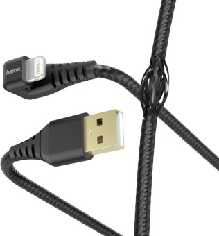 Кабель Hama 00187221 USB (m)-Lightning (m) 1.5м черный - купить недорого с доставкой в интернет-магазине