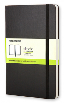 Блокнот Moleskine CLASSIC QP062 Large 130х210мм 240стр. нелинованный твердая обложка черный - купить недорого с доставкой в интернет-магазине