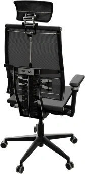Кресло руководителя эргономичное Метта Yoga Spine Black Edition черный сиденье черный сетка с подголов. крестов.5-луч. металл хром - купить недорого с доставкой в интернет-магазине
