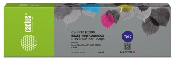 Картридж струйный Cactus CS-EPT01C300 T01C3 пурп.пигм. (68мл) для Epson WorkForce Pro WF-C529RDTW/C579RD2TWF/C579RDTWF Pro с чипом - купить недорого с доставкой в интернет-магазине