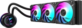 Система водяного охлаждения Gigabyte Aorus Waterforce X II 360 ARGB Soc-TR4/sTR5/AM5/AM4/1200/1700/1851 черный 4-pin 12-37.5dB Al LCD Ret (GP-AORUS WATERFORCE X II 360) - купить недорого с доставкой в интернет-магазине