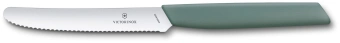 Нож кухонный Victorinox Swiss Modern (6.9006.11W43) стальной столовый для томатов лезв.110мм серрейт. заточка шалфеевый - купить недорого с доставкой в интернет-магазине