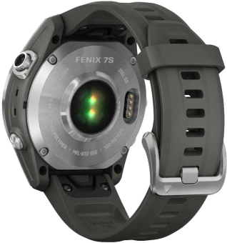 Смарт-часы Garmin Fenix 7S 1.2" корп.серый рем.черный (010-02539-01) - купить недорого с доставкой в интернет-магазине