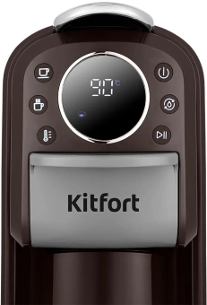 Кофемашина Kitfort КТ-7656 1400Вт коричневый/нержавеющая сталь - купить недорого с доставкой в интернет-магазине