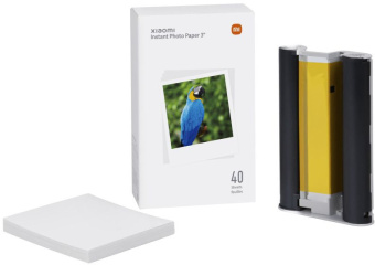 Фотобумага Xiaomi Instant Photo Paper 3" BHR6756GL A7/273г/м2/40л./белый глянцевое гладкая для термической печати - купить недорого с доставкой в интернет-магазине