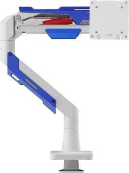 Кронштейн для мониторов Ultramounts UM743WB белый/синий 24"-57" макс.30кг крепление к столешнице поворот и наклон - купить недорого с доставкой в интернет-магазине