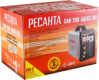 Сварочный аппарат Ресанта САИ-200АД (AC/DC) инвертор ММА DC/TIG - купить недорого с доставкой в интернет-магазине