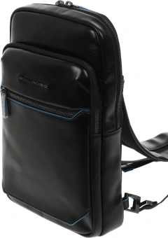 Рюкзак слинг мужской Piquadro Blue Square CA6589B2/N черный натур.кожа - купить недорого с доставкой в интернет-магазине