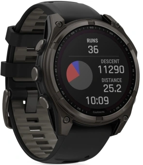 Смарт-часы Garmin Fenix 8 Solar 51мм 1.4" MIP корп.черный рем.черный (010-02907-11) - купить недорого с доставкой в интернет-магазине