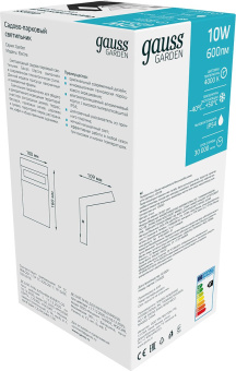 Светильник садово-парк. Gauss GD109 60Вт черный - купить недорого с доставкой в интернет-магазине