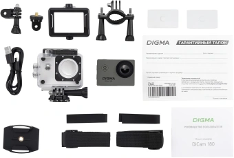 Экшн-камера Digma DiCam 180 серый - купить недорого с доставкой в интернет-магазине
