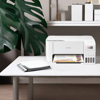 МФУ струйный Epson L3216 (C11C68518/CJ68518/CJ68502) A4 белый - купить недорого с доставкой в интернет-магазине