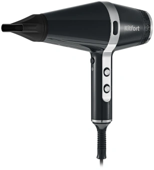 Фен Kitfort KT-3256 2200Вт черный/серебристый - купить недорого с доставкой в интернет-магазине