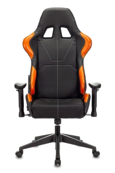 Кресло игровое Zombie VIKING 5 AERO черный/оранжевый эко.кожа с подголов. крестов. пластик - купить недорого с доставкой в интернет-магазине