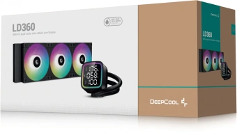 Система водяного охлаждения Deepcool LD360 ARGB Soc-AM5/AM4/1200/1700/1851 черный 4-pin 38.71dB Al LCD 300W 1786gr Ret (R-LD360-BKMSN-G-1) - купить недорого с доставкой в интернет-магазине
