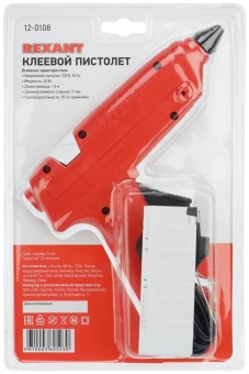 Клеевой пистолет Rexant 12-0108 40Вт 14гр/мин стерж.:11мм - купить недорого с доставкой в интернет-магазине