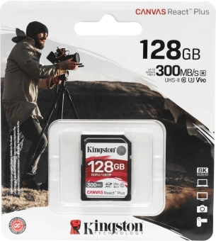 Флеш карта SDXC 128Gb Class10 Kingston SDR2/128GB Canvas React Plus w/o adapter - купить недорого с доставкой в интернет-магазине