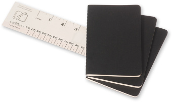 Блокнот Moleskine CAHIER JOURNAL QP311 Pocket 90x140мм обложка картон 64стр. линейка черный (3шт) - купить недорого с доставкой в интернет-магазине
