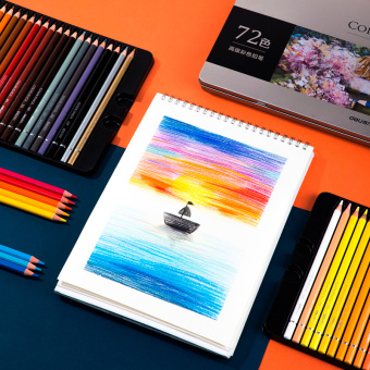 Карандаши цв. Deli 6568 липа цветной корпус 72цв. мет.кор. - купить недорого с доставкой в интернет-магазине