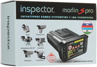 Видеорегистратор с радар-детектором Inspector MARLIN S PRO черный 1080x1920 1080p 130гр. GPS Ambarella A12A20 - купить недорого с доставкой в интернет-магазине
