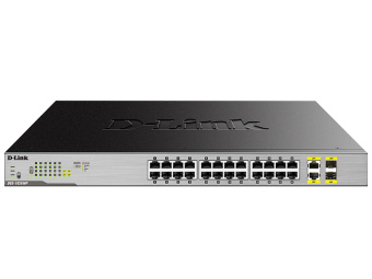Коммутатор D-Link DGS-1026MP 24x1Гбит/с 2xКомбо(1000BASE-T/SFP) 24PoE 370W неуправляемый - цена, купить или заказать с доставкой в интернет-магазине Коммутатор D-Link DGS-1026MP 24x1Гбит/с 2xКомбо(1000BASE-T/SFP) 24PoE 370W неуправляемый - купить недорого с доставкой в интернет-магазине