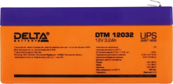 Батарея для ИБП Delta DTM 12032 12В 3.2Ач - купить недорого с доставкой в интернет-магазине